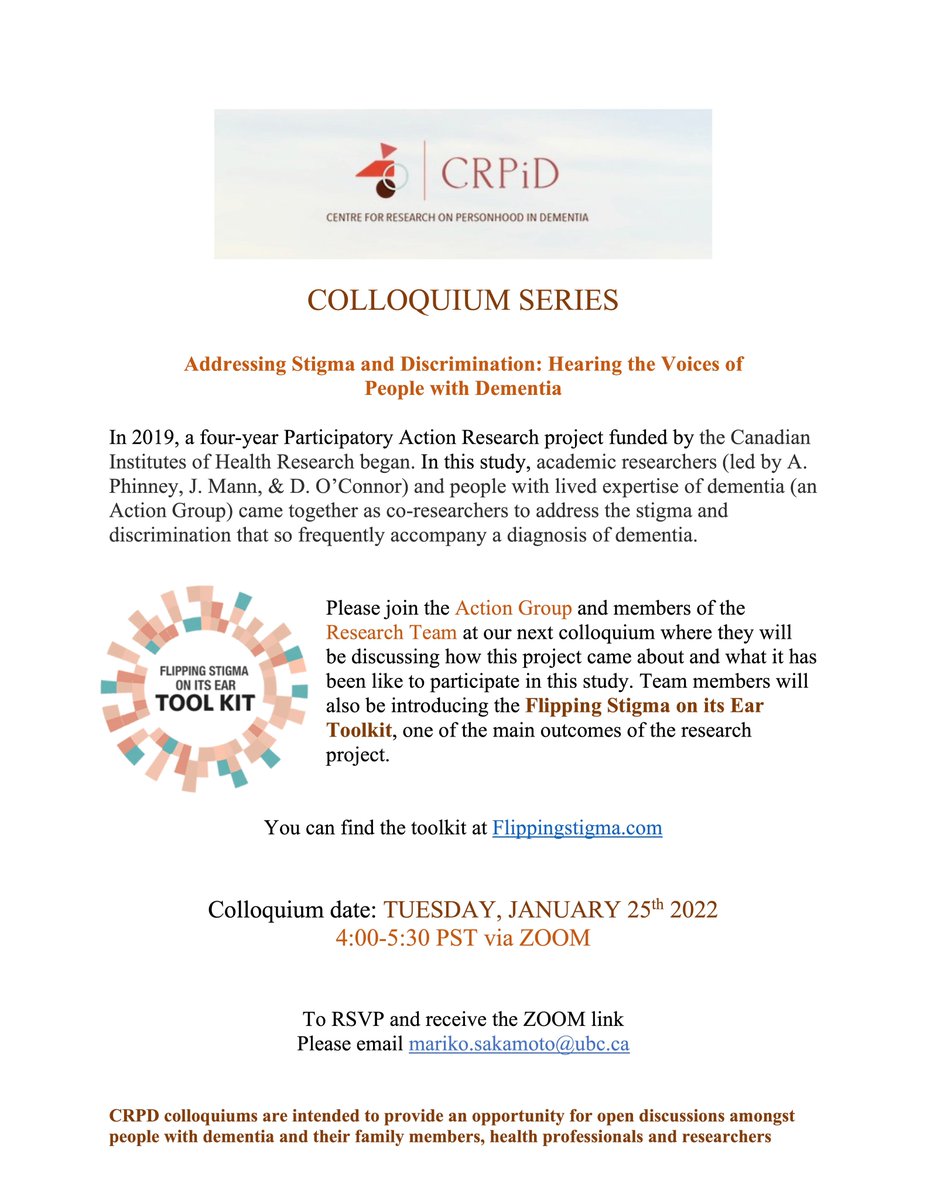 Centre for Research on Personhood in Dementia tweet media