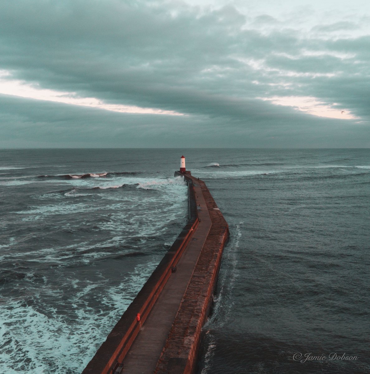 Never have I ever been along this peer! #lighthouse #berwick #england #northumberland