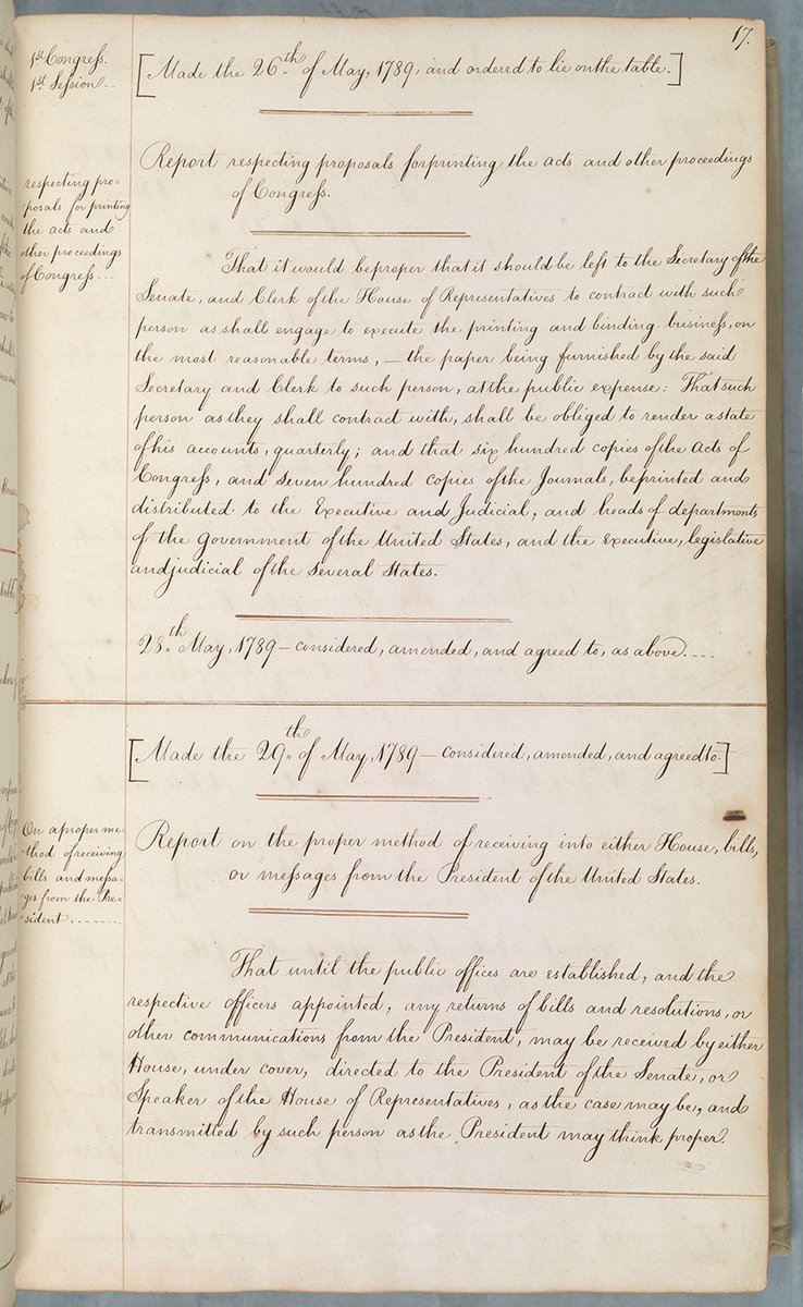 USHouseHistory's tweet photo. The very first records of Congress were handwritten. That said, Congress was quick to order printing, despite the clerks' finest handwriting. #HandwritingDay https://t.co/eJwWJCly2T https://t.co/5RRtGtQF3Q