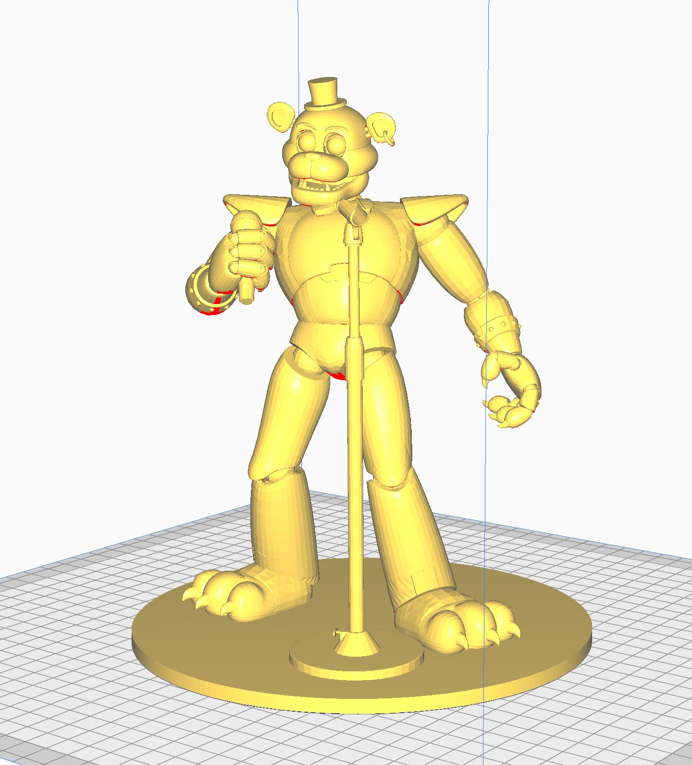 3D file FNAF / Five Nights at Freddy's Glamrock Freddy Figurine 3 🎃・3D  printing template to download・Cults