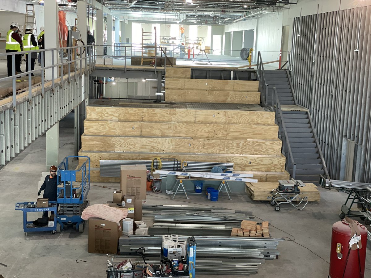 ElmhurstD205's tweet photo. Construction at @LincolnD205 is moving along and on track to be on time and under budget!  Join us for new #MovingForwardMonday updates that will go deeper into some of the great features that students and teachers can look forward to! https://t.co/moCKG4Iwkk