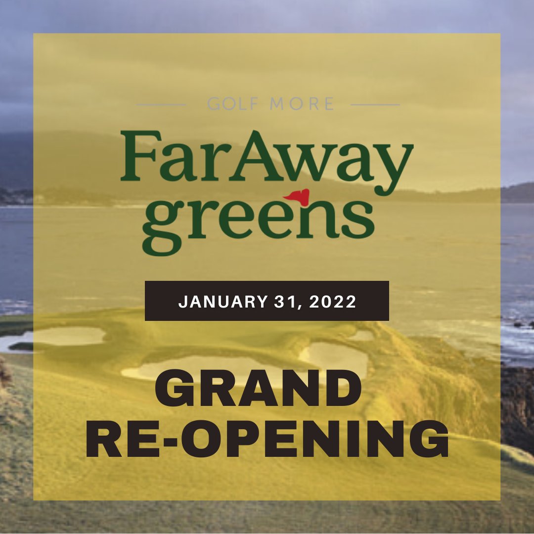 Isn't it grand? We're reopening! 😉Effective Monday, January 31st (with limited capacity). Call to book your tee time! #golfmore #indoorgolf