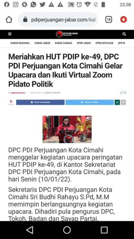 Meriahkan HUT PDIP ke-49, DPC PDI Perjuangan Kota Cimahi Gelar Upacara dan Ikuti Virtual Zoom Pidato Politik

Dingin Error Mark Natama Mas R Malam Jumat Squidward SpongeBob Tenggelamkan TMII  LEE TAEYONG Chan Ni-ki I WANT YOU

 pdiperjuangan-jabar.com/kabar-cabang/m…