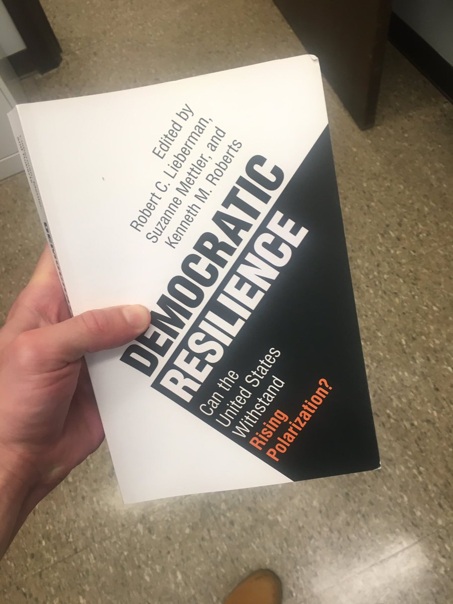 Got that @r_lieberman @SuzanneMettler1 Roberts edited volume with a bunch of nice chapters from people like @blackbruin & @realMABarreto, Pierson & Schickler, @LilyMasonPhD & @NathanKalmoe, @PhilipRocco, @awh, @DavidAlexBatema, @mfmargolis just to name a few