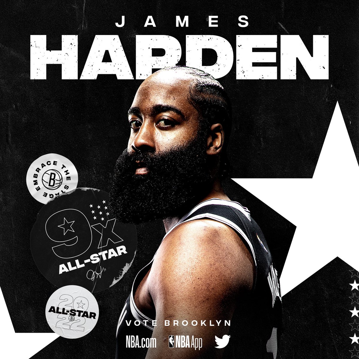 BrooklynNets's tweet image. .@JHarden13 9-time #NBAAllStar