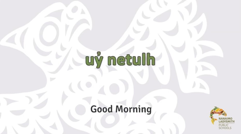 uy̓ netulh - good morning
The new Hul̓q̓umín̓um̓ Phrase of the week is up! How can you use this phrase over the next week? ⁠

youtube.com/watch?v=w9hB2F…

nlpslearns.sd68.bc.ca/indigenous-edu… #hulquminum #NLPSlearns