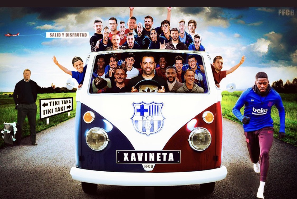 MadridSports_'s tweet photo. LA XAVINETA:

❌ Liga

❌ Copa

❌ Champions

❌ Supercopa de España

¡Qué bueno que volviste, Xavi! https://t.co/wadok0ywCu