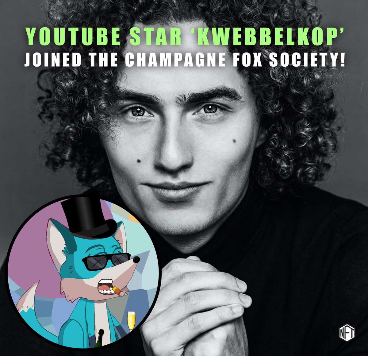 ChampagneFox_'s tweet photo. BIG ANNOUNCEMENT! 🚨🔥 

We’re happy to announce that youtube star @Kwebbelkop with over 15M subscribers has joined the Champagne Fox Society! | 🦊🍾

Only 8 days left until presale⏰

Join our discord
https://t.co/MUXFQM8F42 https://t.co/TyrOElyR4O
