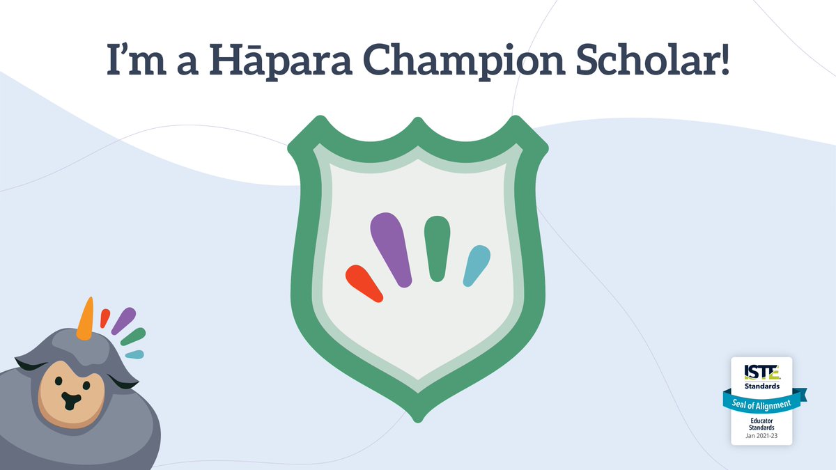 Great news! I am officially a #HāparaChampion Scholar!