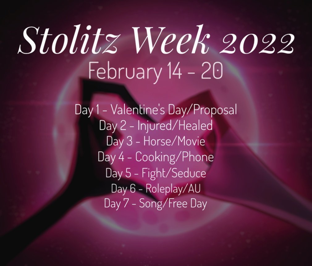 StolitzWeek2022's tweet image. All aboard, #Stolitz shippers!
Second Stoltz fan week announced! New prompt list for your art, fanfiction and other fan content is here
We're starting in February 14th - February 20
Let's go crazy 🦉🖤😈

#StolitzWeek2022 #StolitzWeek #HelluvaBoss