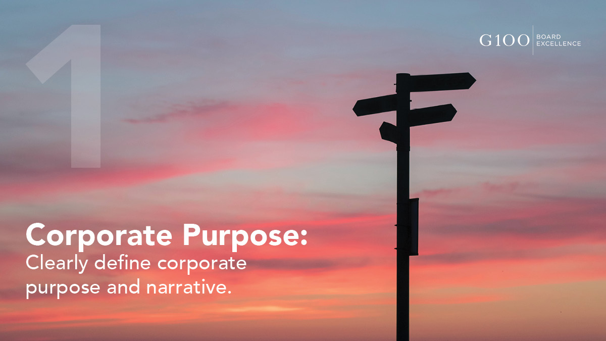Throughout 2021, G100 BX compiled a summary of top 10 Governance Insights from peer engaged debates and discussions—providing a lens into varying approaches to governance challenges. No.1 on the list? Corporate purpose. Check out the full insights here: ow.ly/Zz0z50HzqKi
