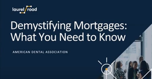 NDA_Association's tweet photo. On-demand now: Demystifying Mortgages: What You Need to Know. Learn about the mortgage process, and getting a mortgage while holding student loan debt and financing a practice. Watch now: https://t.co/KHTxPJIFAB. @LaurelRoad @AmerDentalAssn https://t.co/dRhQbdLi5i