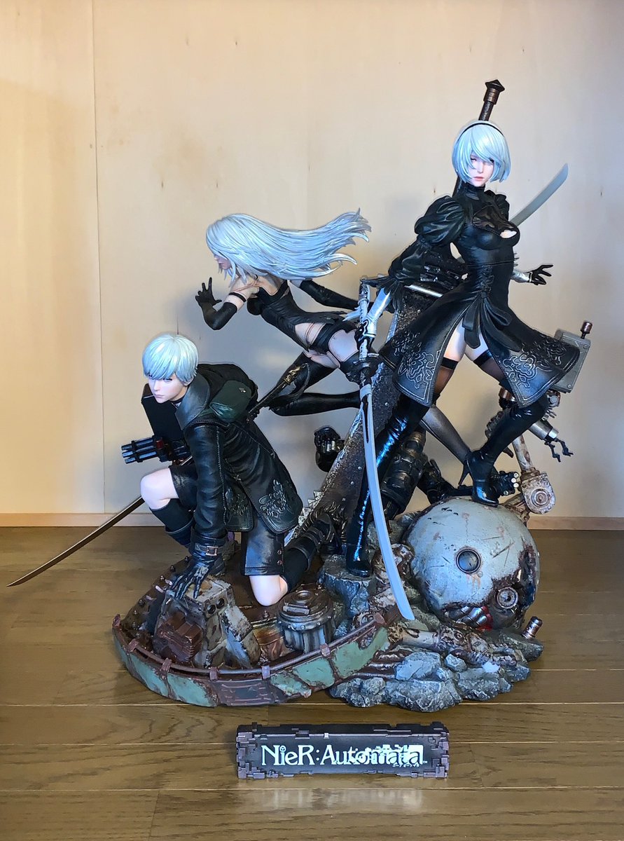 figure_statue's tweet photo. 仮設置は、書斎の押入れになりました
(・∀・)

組立ての説明書
差し込み位置の写真がアップ過ぎて、分かりにくかったです。😅
でもまあ、各パーツの組み合わせ、よくできてました。

とりあえず、全体正面

＃NieR 
＃ニーアオートマタ https://t.co/aB36ZmNf7l