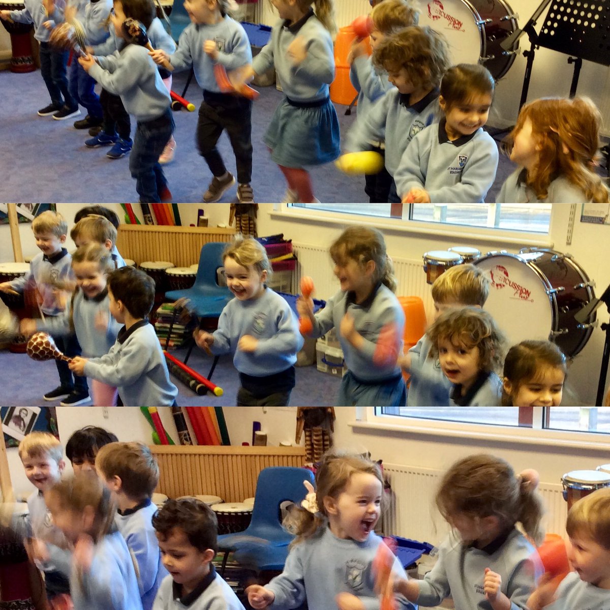 The joy of music making with friends begins ⁦<a href="/StMargaretsPrep/">St Margaret's Prep Calne</a>⁩. Our Upper Nursery children in action with shakers of all shapes and sizes! #CanDoMusic