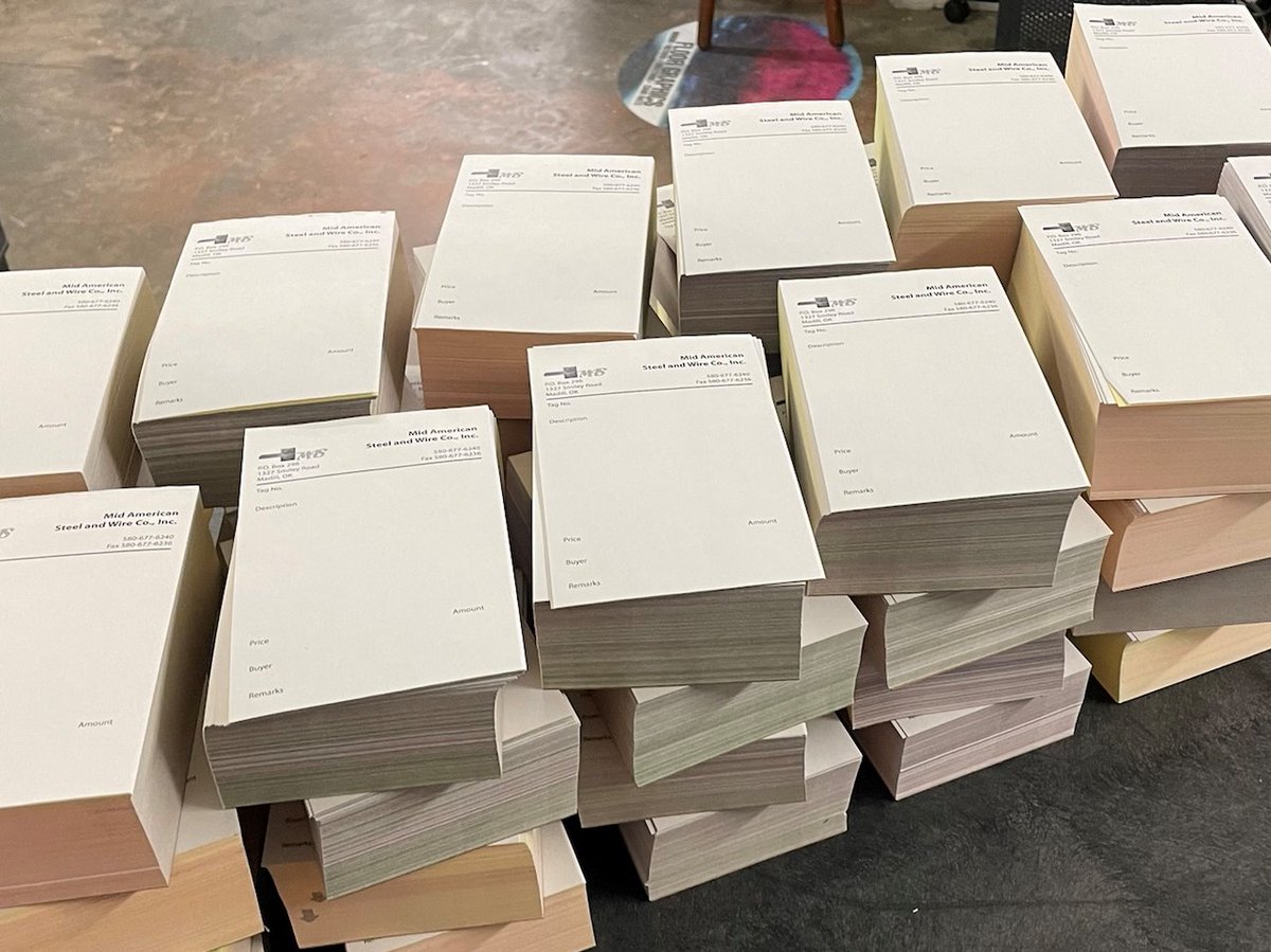 Totally Custom. Every print job we make for you is totally custom. We take your ideas and turn them into the perfect printed materials for you. Custom paper (in this case it's carbonless). Custom design. Custom bindery. Custom size. How can we help you today? #CustomPrinting...