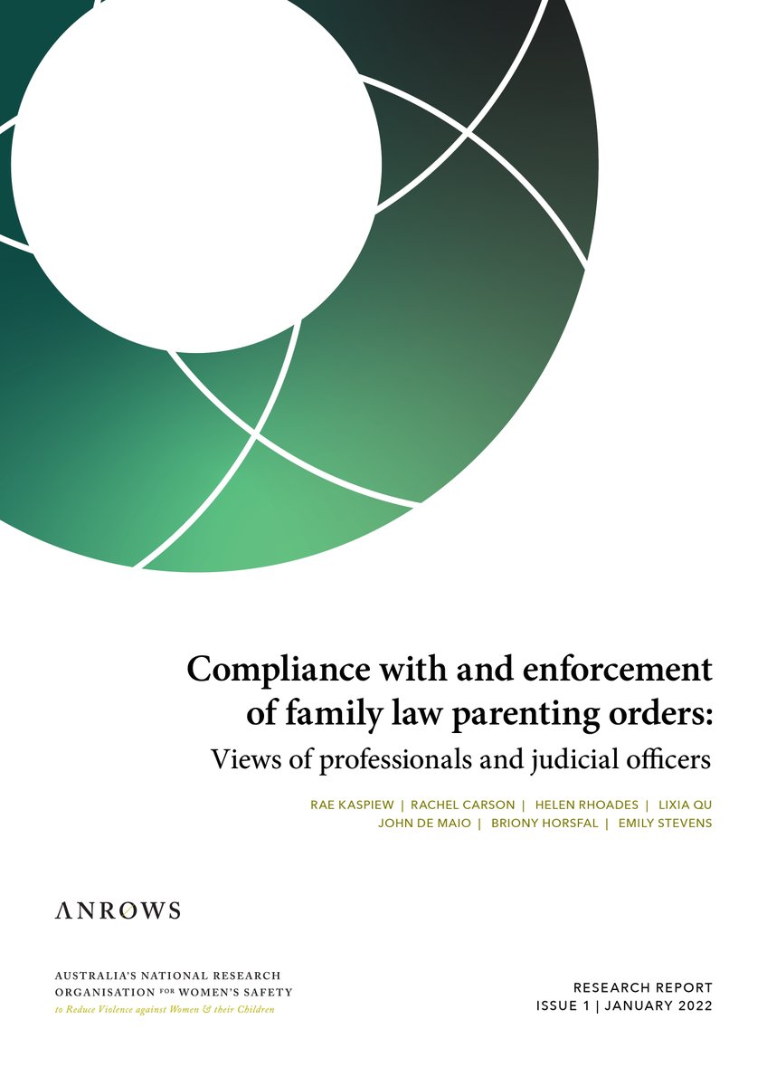 ANROWS's tweet photo. The study, led by Dr Rae Kaspiew and Dr Rachel Carson from @FamilyStudies, involved interviews with judicial officers and a survey of 343 professionals working with separated parents. #parentingorders https://t.co/ecQL6ry15R