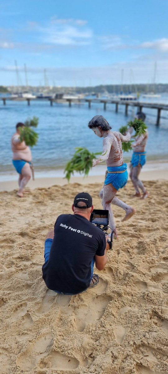 gujagacharity's tweet photo. Deadly to have the #GamayDancers out shaking a leg for the camera this morning @woollahramc #coastalsydney #lapamob @IndigenousX https://t.co/zvL59nXFP9