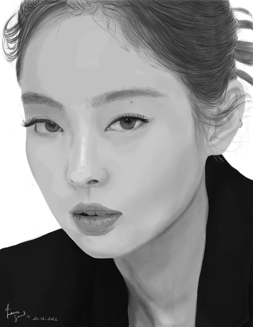lawrenizer's tweet photo. finalizei o desenho da jennie notas? https://t.co/Xl9JKnMFJA