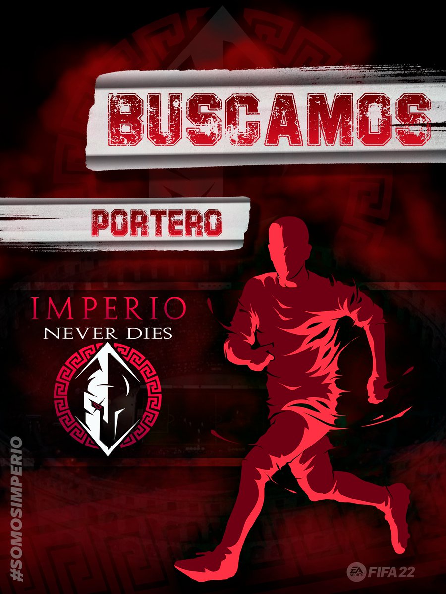 🚨 BUSCAMOS PORTERO ‼️

Si estás interesado, mándanos un MD 📩

#SOMOSIMPERIO ⚫️🔴