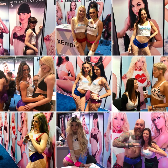 #TBT 👉#AVNExpo 2020 #MileHighMedia booth with superstars ❤️ @AlexisFawx @CherieDeVille @kennajames21