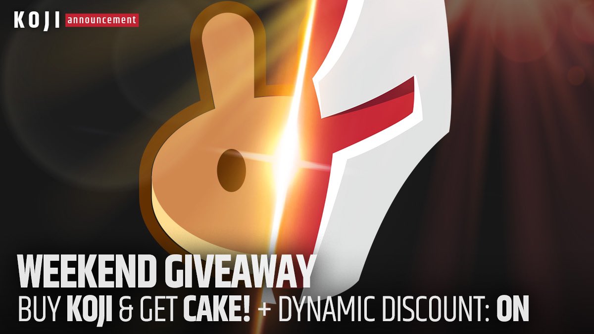kojiearth's tweet photo. It’s been a while but staking and comic is brewing in the background and Nearly done!! ❤️

In the meantime, enter our weekend competition to win CAKE rewards for a KOJI buy! 140 CAKE in total.

Dynamic discount is on! 

See: https://t.co/u4T8CYgnbX

#BNB #BSCGems #NFTCommunity https://t.co/cwonwo5Hst
