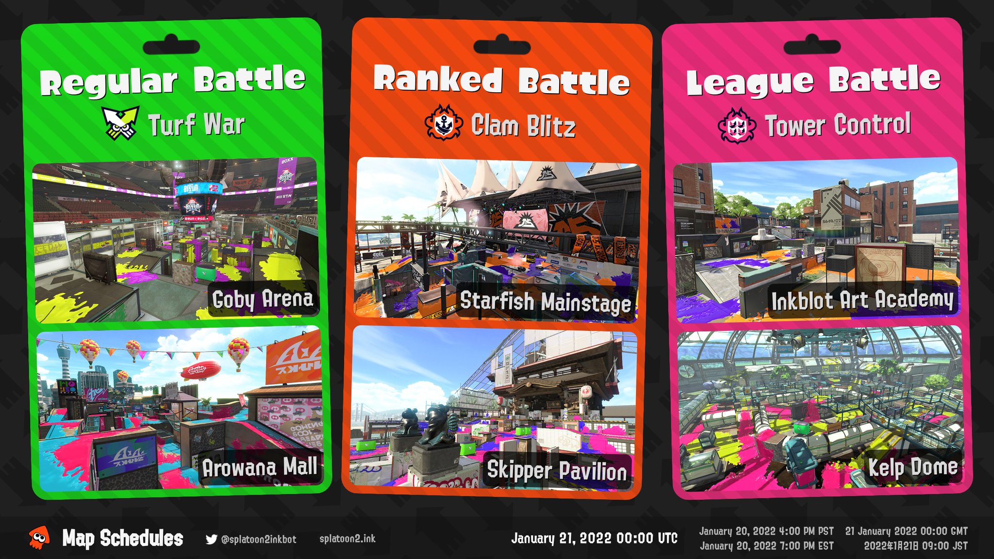 Splatoon3.ink on Twitter "Splatoon 2 map rotation Ranked game mode