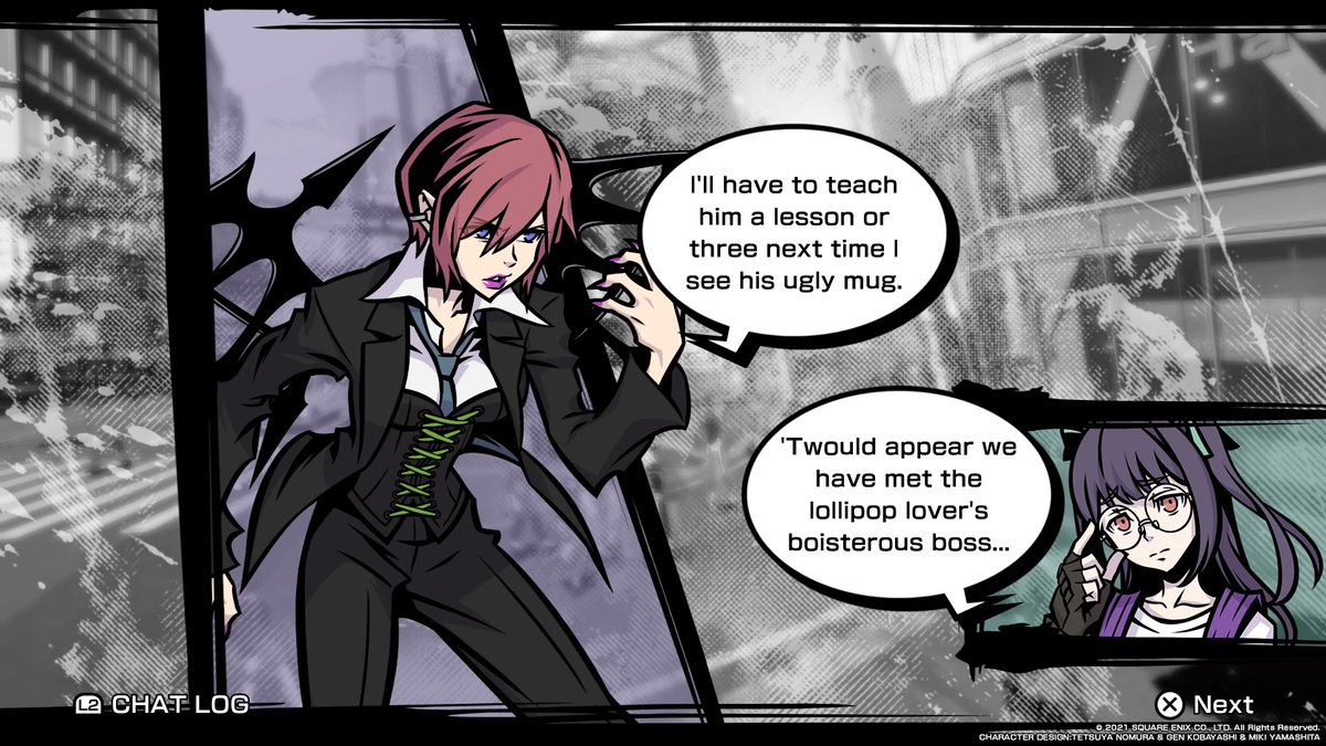 [ntwewy spoilers] 

 man she looks GREAT in a suit... 
-twirls hair around finger- heyyyy hiiiiiii 