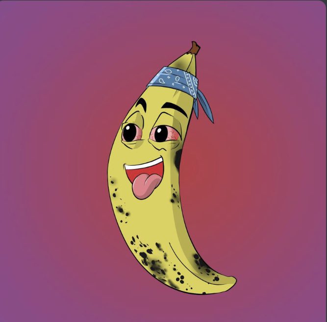 LazyCouchh's tweet photo. One out of many but my fav for now, go follow @FancyFruitNFT #FancyFruit #NFTs #NFTProject #NFTCommunity #Eth #Ethereum #Art #TeamFancyFruit 🍌 🚀 https://t.co/sWEXFWepKf