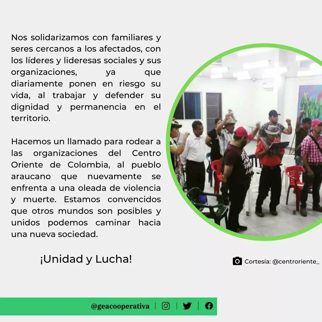 Manifestamos nuestro rechazo a los actos violentos ocurridos en Saravena, a unos pocos metros de la sede de las organizaciones del Movimiento Político de Masas Social y Popular del Centro Oriente de Colombia. 

#nopodráncallarnos