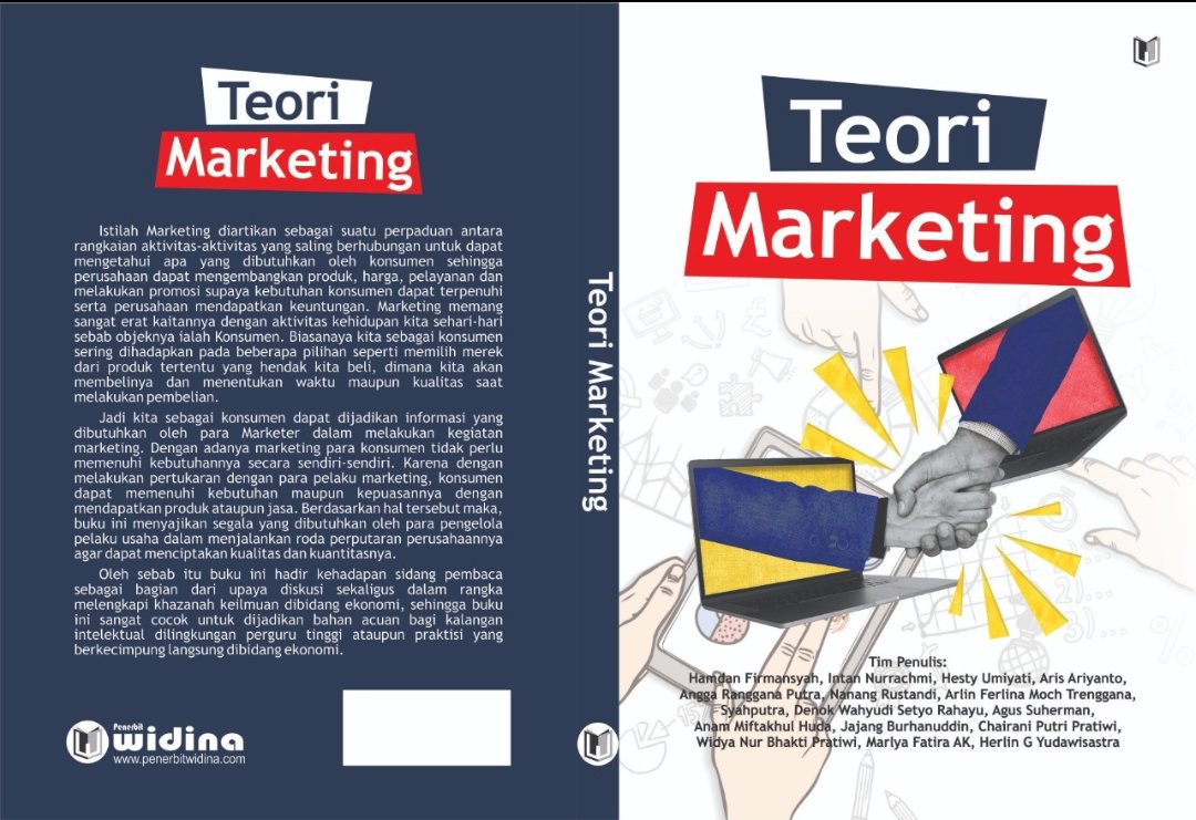 NanangRustandi7's tweet image. Alhamdulillah satu lagi buku Teori Marketing (Book Chapter) yg salah satu penulisnya saya dengan judul "Sosiologi Pemasaran" sesuai dengan latar belakang penelitian saya tentang Sosilogi Agama dan Ekonomi telah terbit oleh Penerbit Widina..mudah-mudahan menambah khasanah keilmuan