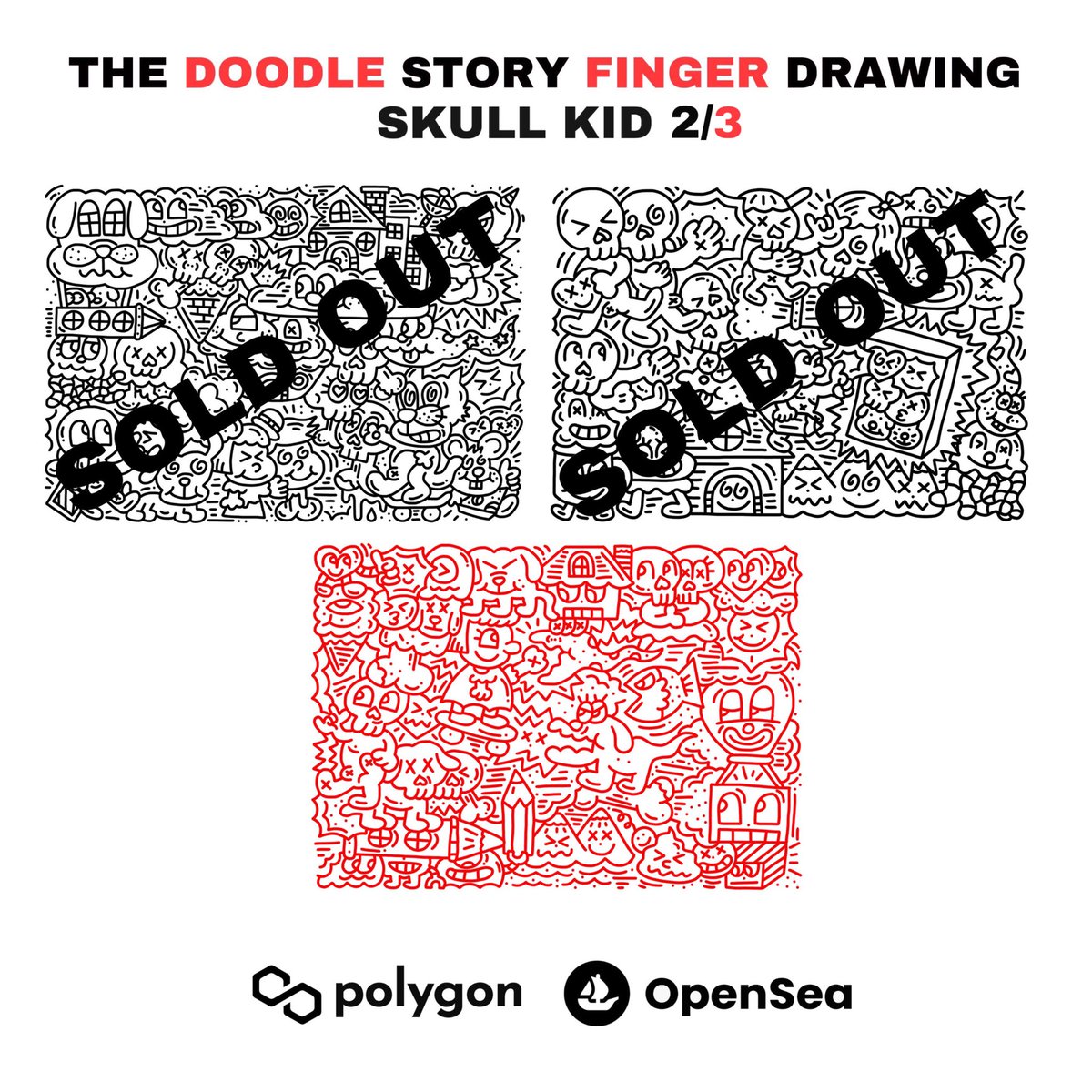 Only One Picture Left!

The Doodle Story Finger Drawing Skull Kid Red &amp; Black. 1/3
iPad Finger Drawn Doodle, Available On Polygon! ETH (MATIC) 0.01 WETH

opensea.io/collection/the…

#NFT #NFTdrops #NFTshill  #Doodle #NFTcollector #NFTcommurity