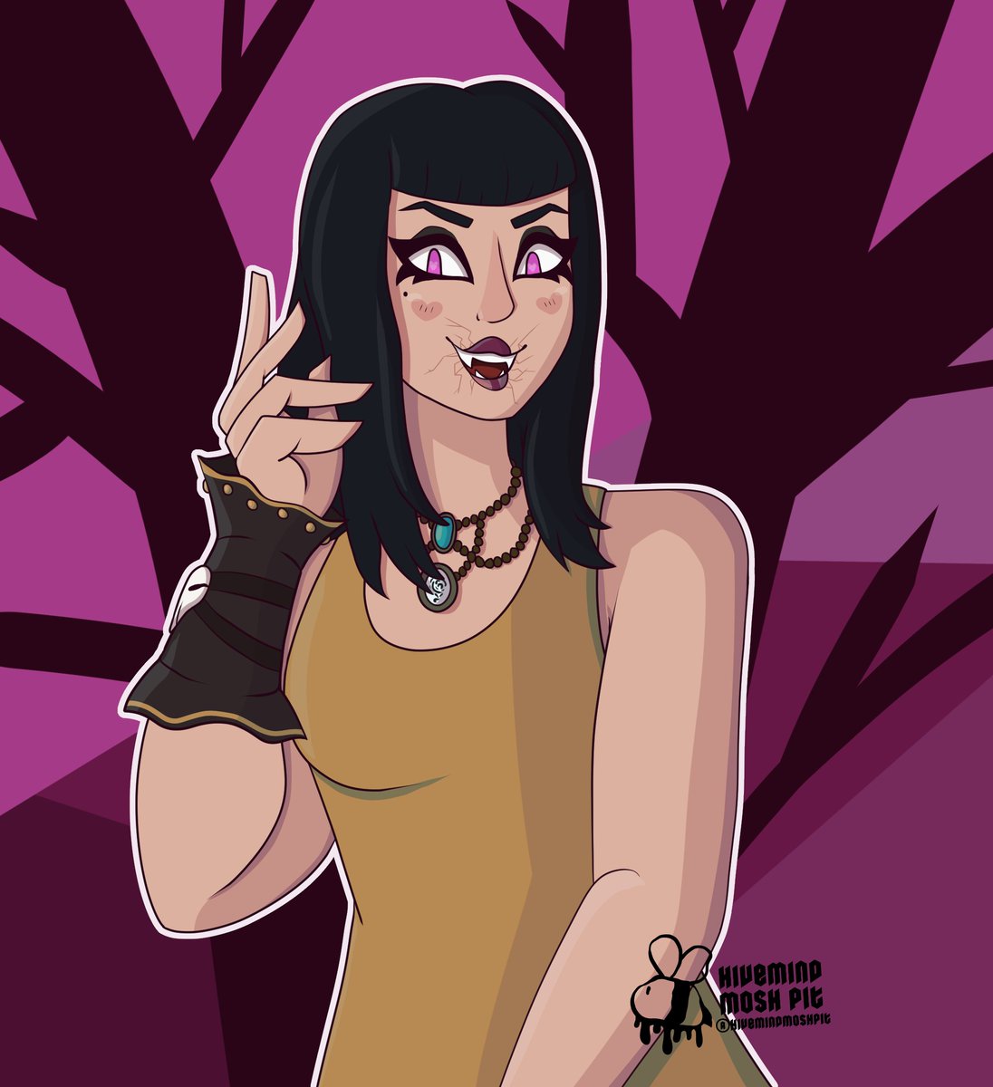 hivemindmoshpit's tweet photo. #TheSims4 #TheSims 
sorry for not posting much art so far this year i have been extremely distracted by the sims 4 💔 here's some lilith vatore fanart because she's very cool i think https://t.co/4cgI0nirXF
