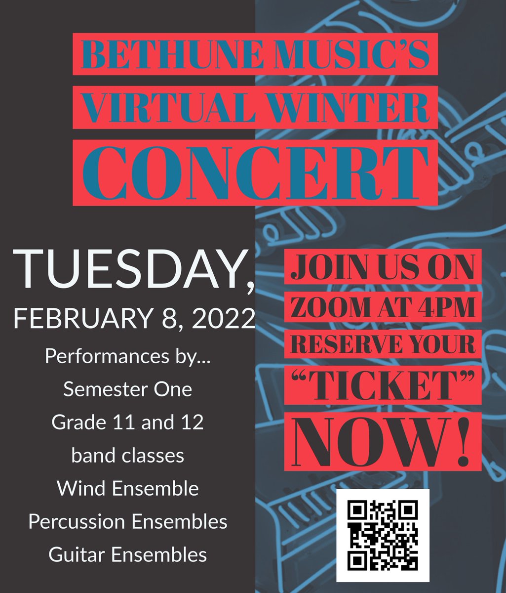 Please join us for our 2022 Virutal Winter Concert. NEW DATE: February 8, 2022
Reserve your ticket now forms.gle/JMn2WCY8hQQRWZ…