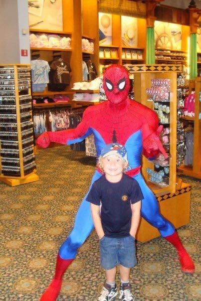 BexSaunders7's tweet photo. When #squidtwo had his own personal one to one with Spider-Man. Such happy and wonderful memories. My heart. ♥️ https://t.co/oZR8fS7lZ4