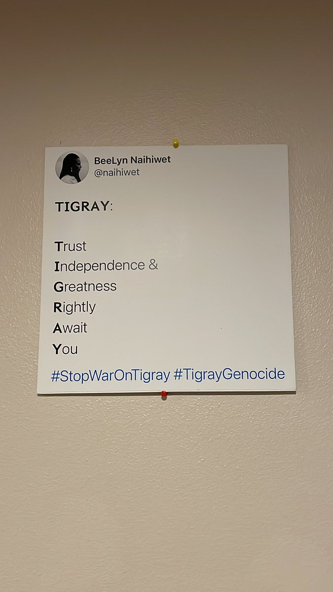 When it’s this dope, it goes up on a wall. <a href="/naihiwet/">BeeLyn Naihiwet</a> 🔥🖤👑

TIGRAY: 

Trust
Independence
Greatness
Rightly
Await 
You

#FreeTigray #StopWarOnTigray #TigrayGenocide #TigrayShallPrevail