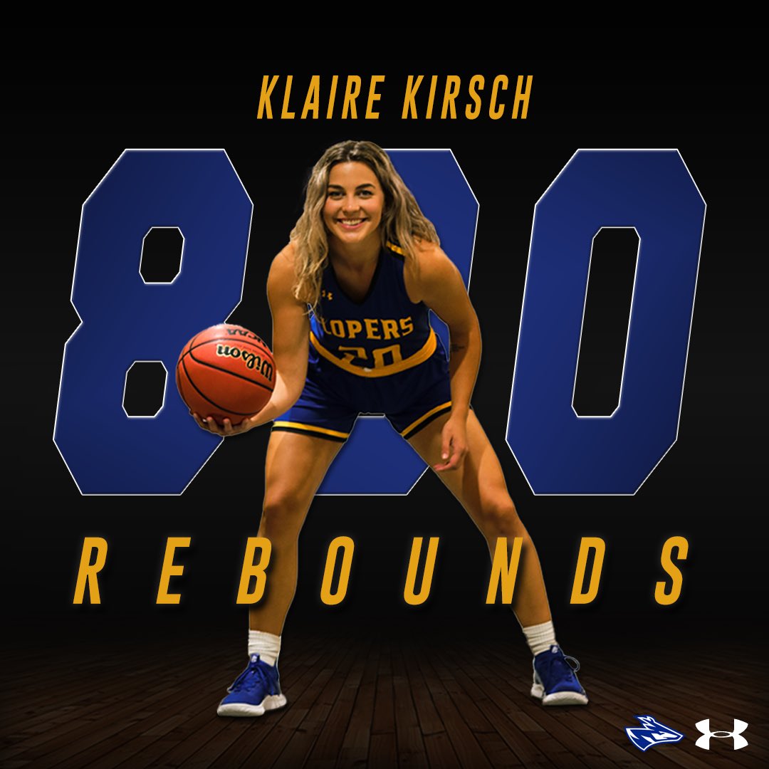 Tonight Klaire Kirsch became just the 4th Loper in UNK history to surpass 800 rebounds!

Congrats Klaire! 🤘