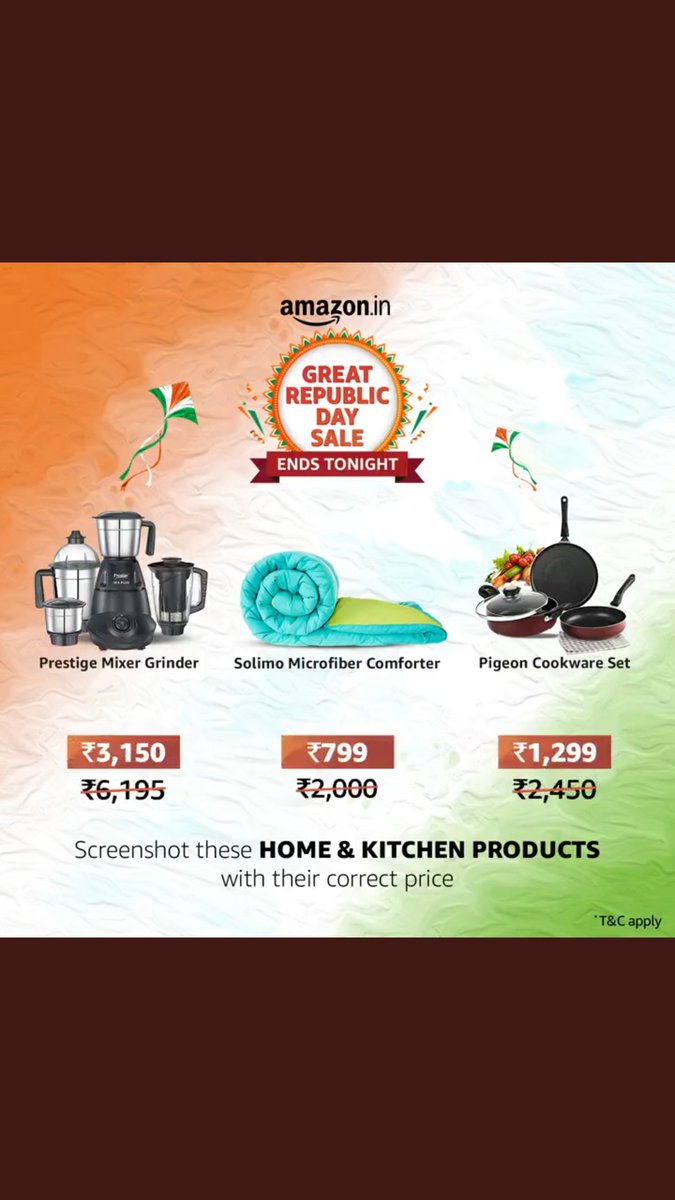 coolsanjucool's tweet photo. @amazonIN #AmazonGreatRepublicDaySale 
#AmazonIndia 
Got it. https://t.co/Ehg6c9xoYV