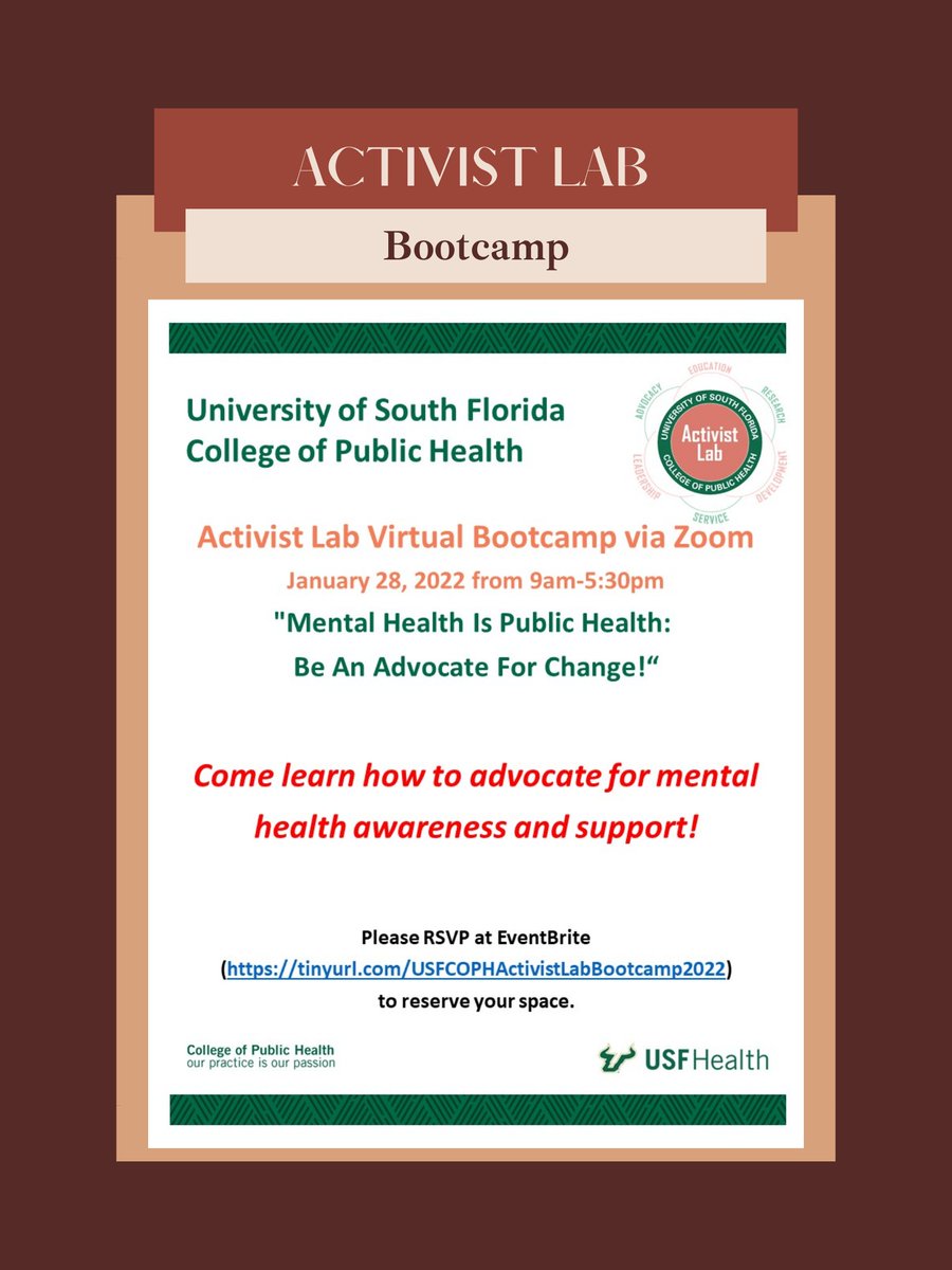 mswsnfsu's tweet photo. The Macro Social Work Student Network Awareness &amp; Advocacy Week kicks off this Monday, January 24th. Click the link in our bio to learn more and register to attend. Please message us with any questions! We look forward to seeing you next week! #macrosw #mswsn #mswsnfsu https://t.co/4Qz3xh1YvW