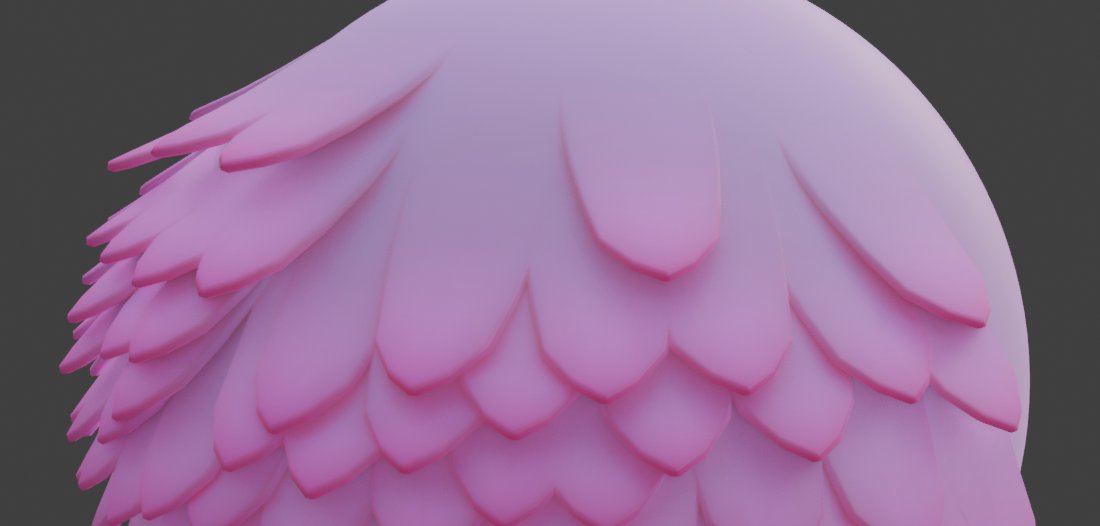 A nice tip on weighting the normals in a pattern rather than just a straight gradient when scattering surface details like feathers.
Here's it on some basic geonodes scattering stuff