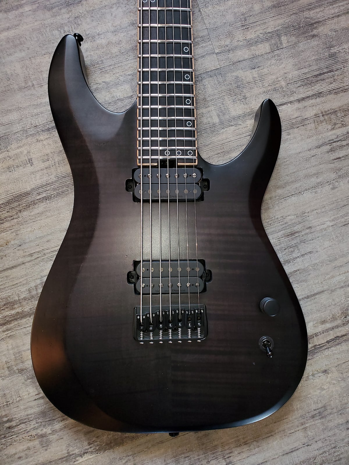 NGD: Schecter KM-7 mkII in see-thru black pearl (used NGD: Schecter KM-7 mkII in see-thru black pearl (used