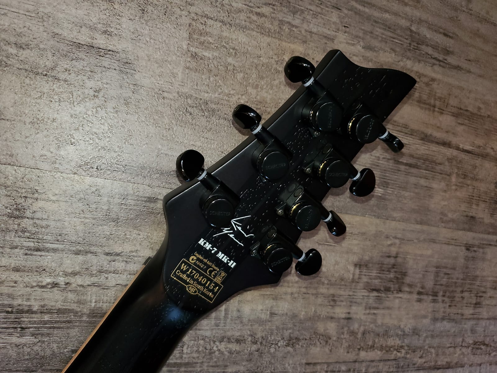 NGD: Schecter KM-7 mkII in see-thru black pearl (used NGD: Schecter KM-7 mkII in see-thru black pearl (used