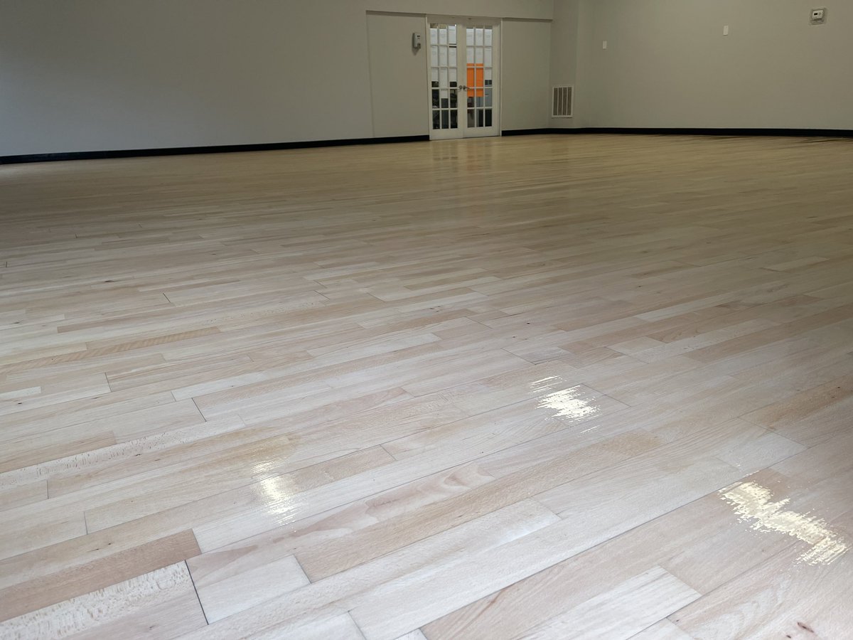 Floorandpaint's tweet photo. Santer Fitness gym Washingtonville  Painting refinish hardwood floors maples bringing back to life again https://t.co/No4Lzu7VN8
