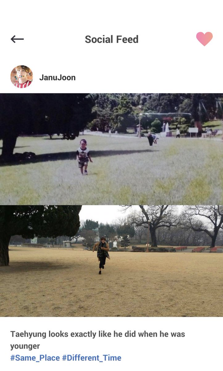 btswgamer's tweet photo. This social feed is amazing🤩🤩🤩🤩
We got Then and Now picture of TaeTae in #BTSWORLDGAME @BTSW_official 

#BTSWORLDGAMER #BTSWGamer https://t.co/X2JiGoe3hM