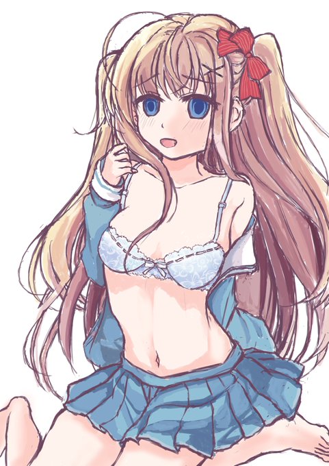 自宅療養中にブラの制服の子を描いてました。続きは後日やります。 