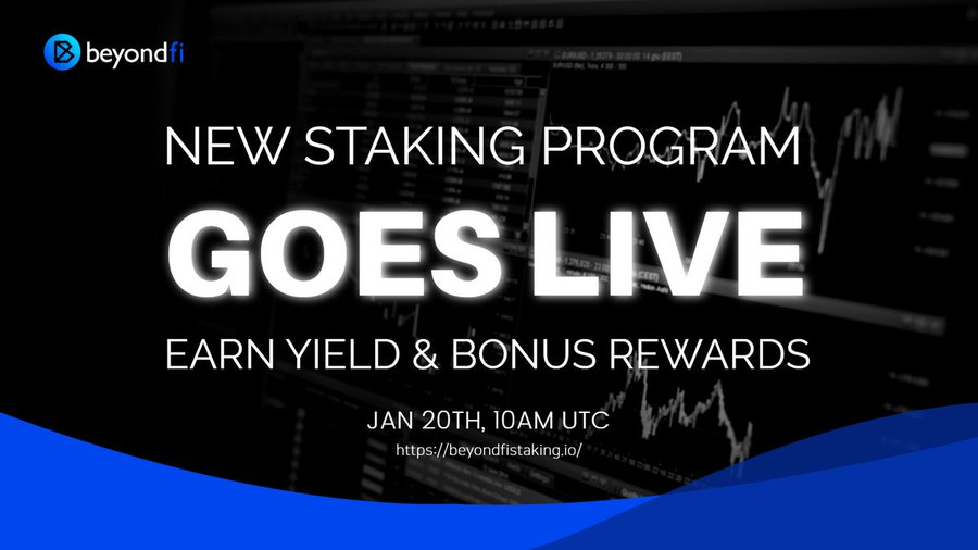 CryptoWinkle's tweet photo. @Bey0nd_Fi To Launch🚀A New Staking Program in January

💁‍♂️This Staking program will allow holders of #BYN to earn up to 1179% APY🤑by simply staking in the relevant staking pools📈

🧐Check out Important details about the staking HERE⬇️
https://t.co/vIPlKBITdl

$BYN #Staking https://t.co/oK88cMaDy6