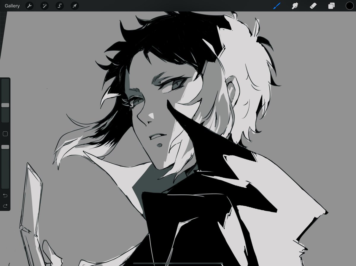thehanniebunny's tweet photo. trying something new 👀 test subject: akutagawa #BSD #BungouStrayDogs #文豪ストレイドッグス https://t.co/ctTflFQe1X
