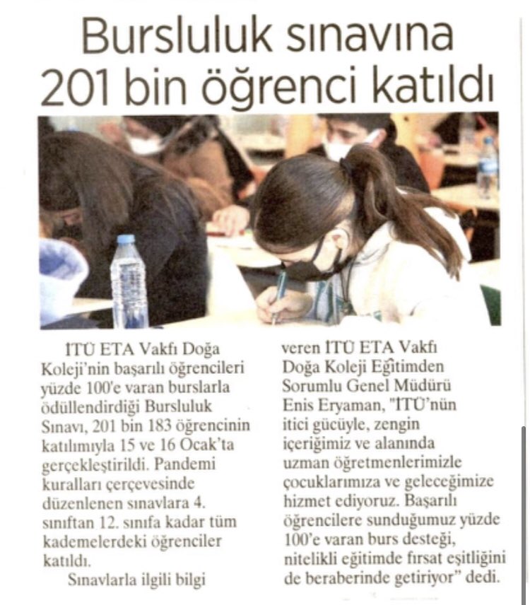 Bursluluk sınavına 201 bin öğrenci katıldı <a href="/milliyet/">milliyet.com.tr</a>