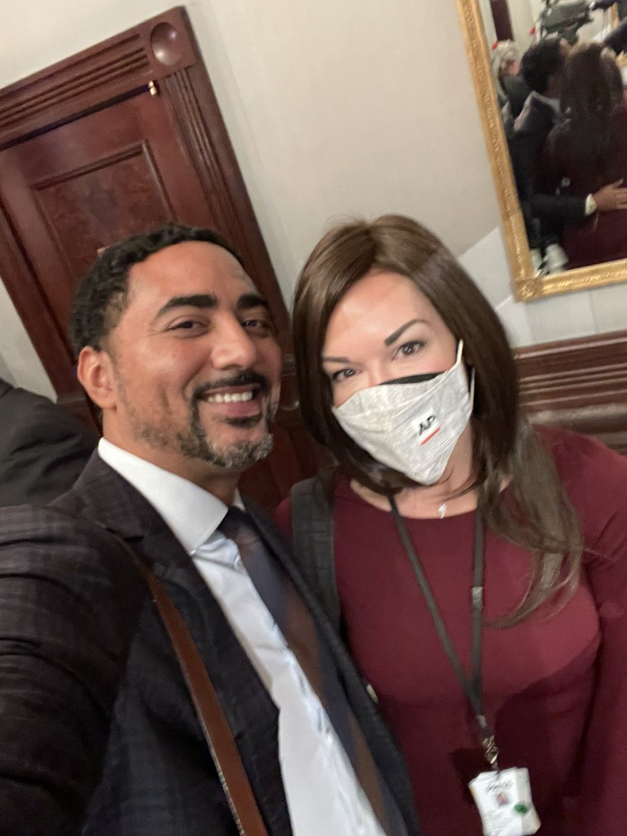 JustinBamberg's tweet photo. Late post. Me and #PressBae @MegKinnardAP at State of the State. We are SOOOOOO happy to have you back in the fold Meg. Love you bunches my friend! โค๏ธ๐ช๐ฝ๐ช๐ฝ๐ช๐ฝ๐ช๐ฝ One of the strongest and most inspiring ladies Iโve ever known. ๐๐ฝ https://t.co/h74JQwcBVh