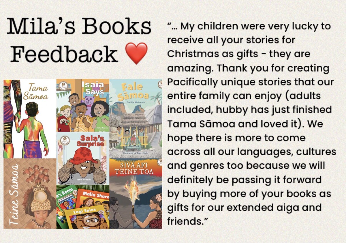 DahliaMalaeulu's tweet photo. Heading into the #WellyAnni long weekend feeling grateful 🙏🏽❤️⬇️ … also love how our Mila’s Books fans are able to predict our future plans 😉
#Summertime🌺
#CatchUpMode❤️
#ManuiaLeAsoFaraile🥳 https://t.co/ZZRva88FQF