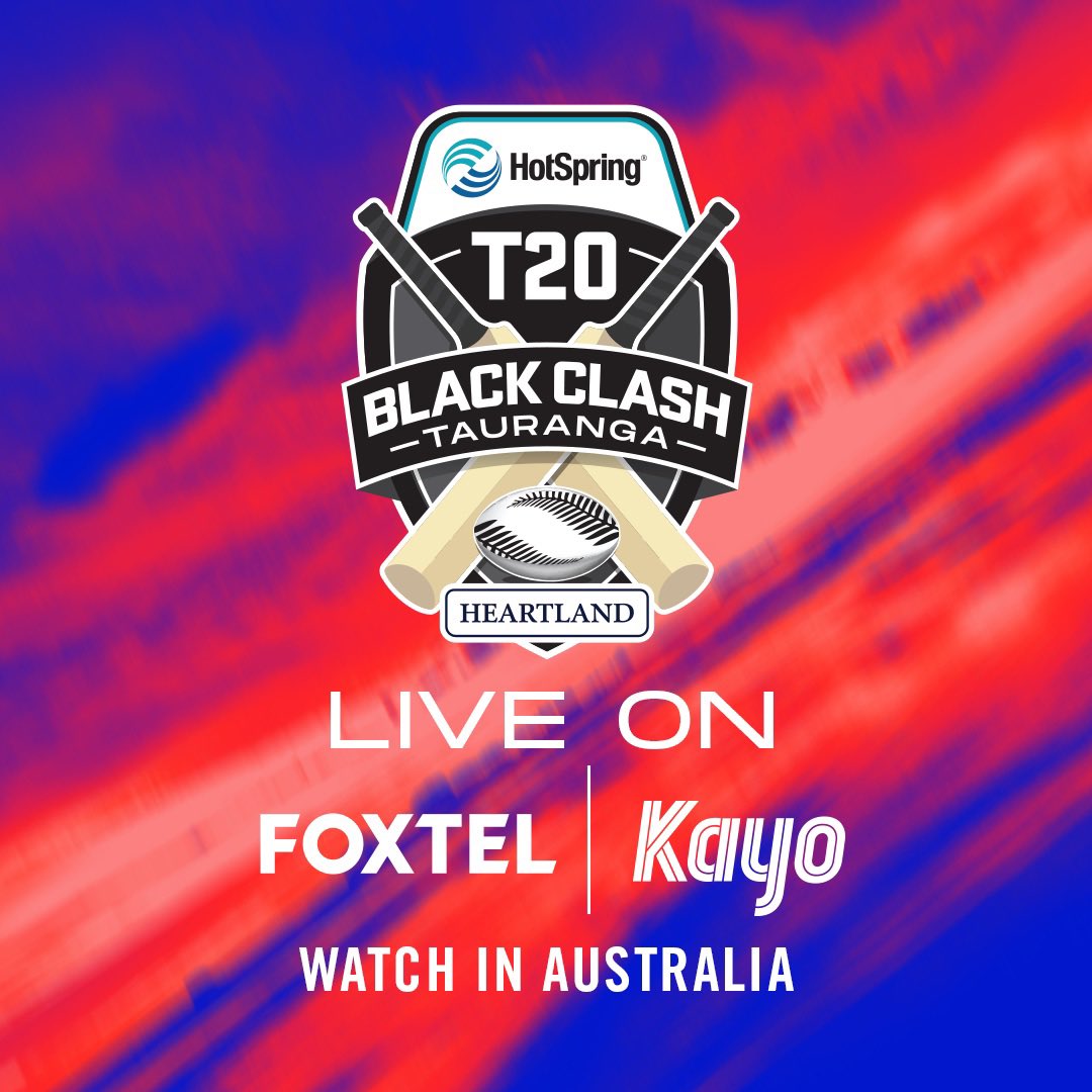 📺🇦🇺 All you Aussie fans or Kiwis in Aus we’ve got you covered for Saturday arvo!

You can watch the T20 Black Clash LIVE @foxsportsaus <a href="/kayosports/">Kayo Sports</a> @foxtel! 

Kayo is super simple to sign up &amp; download too on any device. 

Tag your whanau in Aussie now 🏏🏏🏏